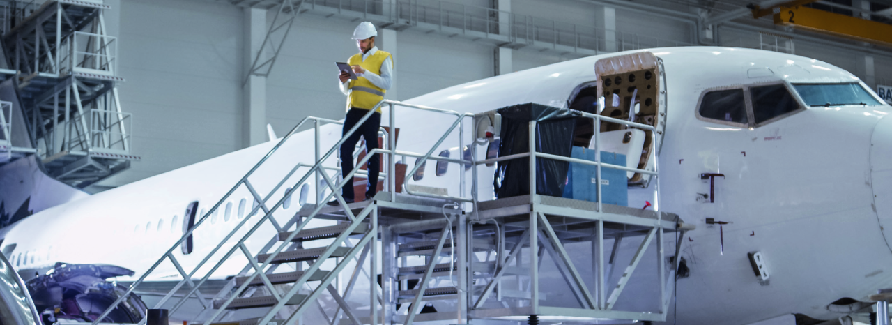 photographie d'un avion en construction