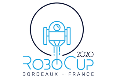 Logo de la RoboCup 2020 prenant place à Bordeaux, France